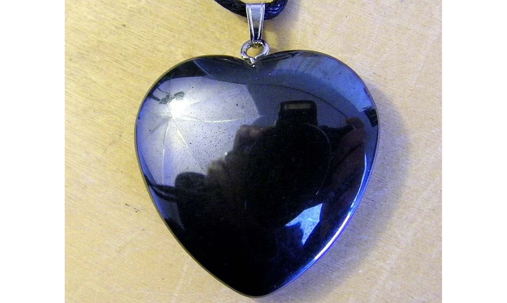 Coeur Hématite pierre pendentif