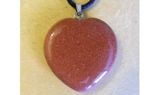 Coeur Pierre de Soleil pierre pendentif