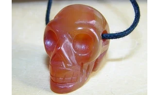 Cornaline Crâne pierre pendentif