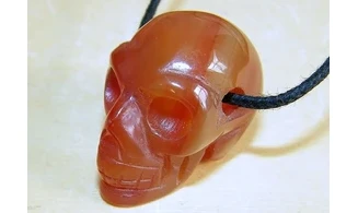 Cornaline Crâne pierre pendentif