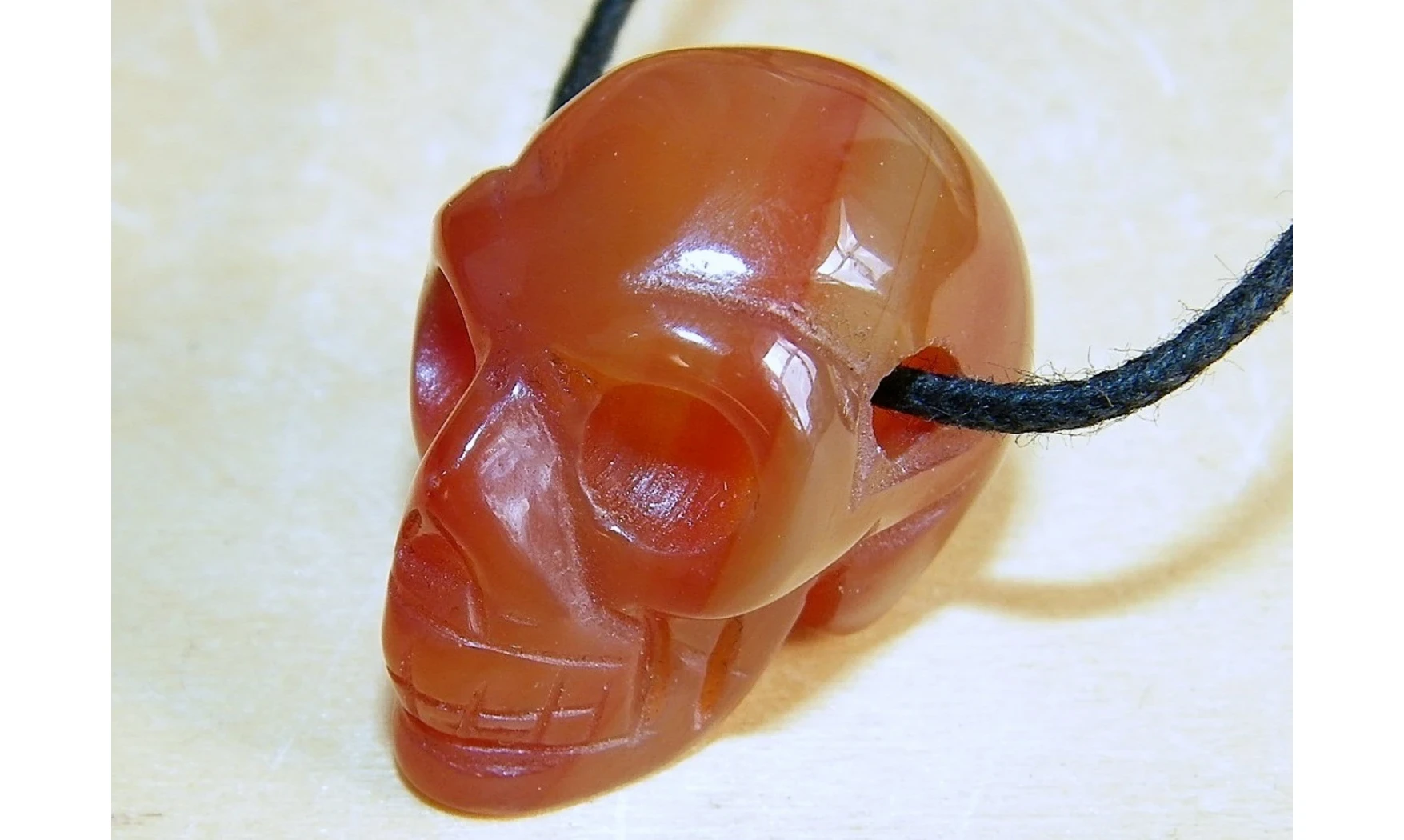 Cornaline Crâne pierre pendentif