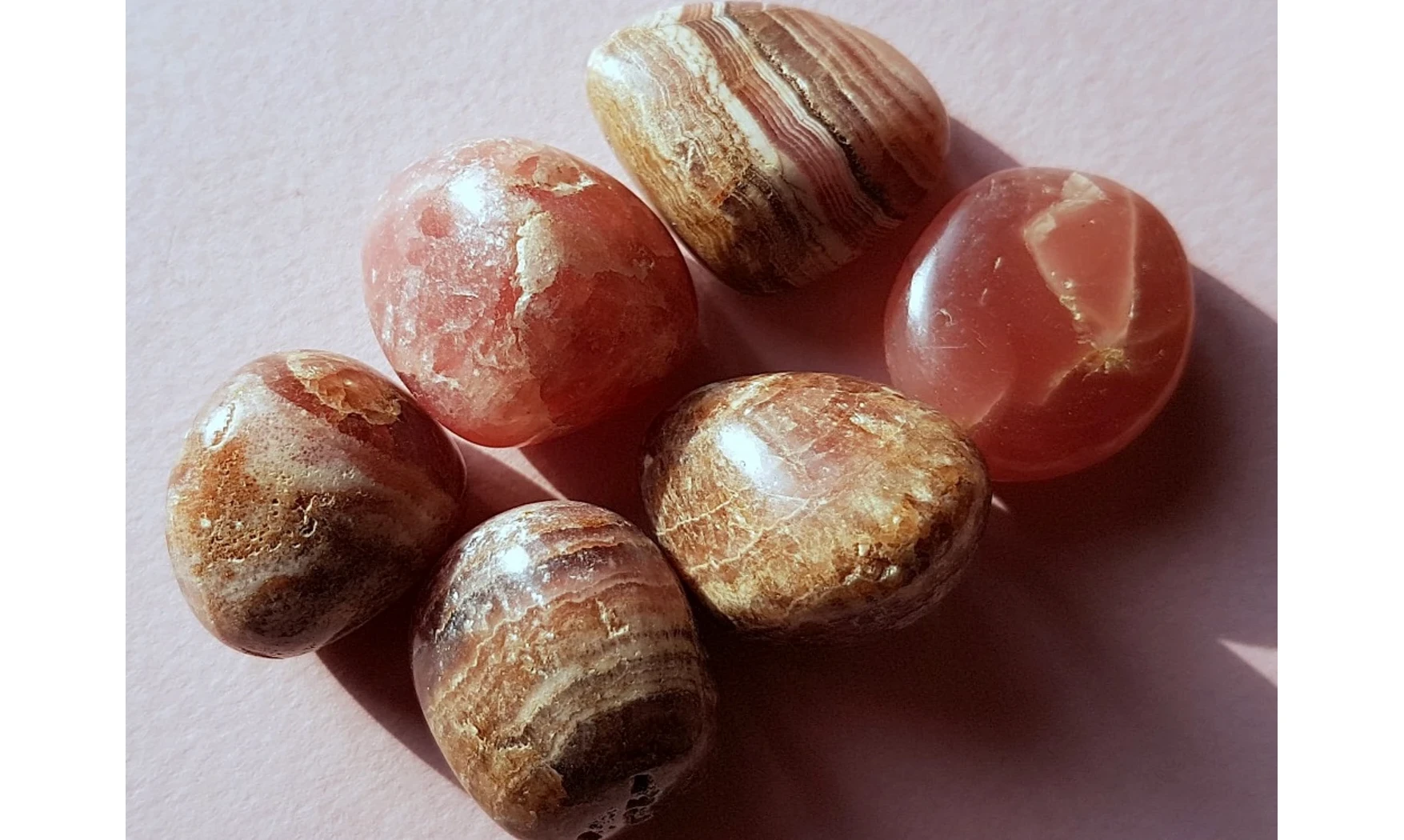 Rhodochrosite pierre roulée