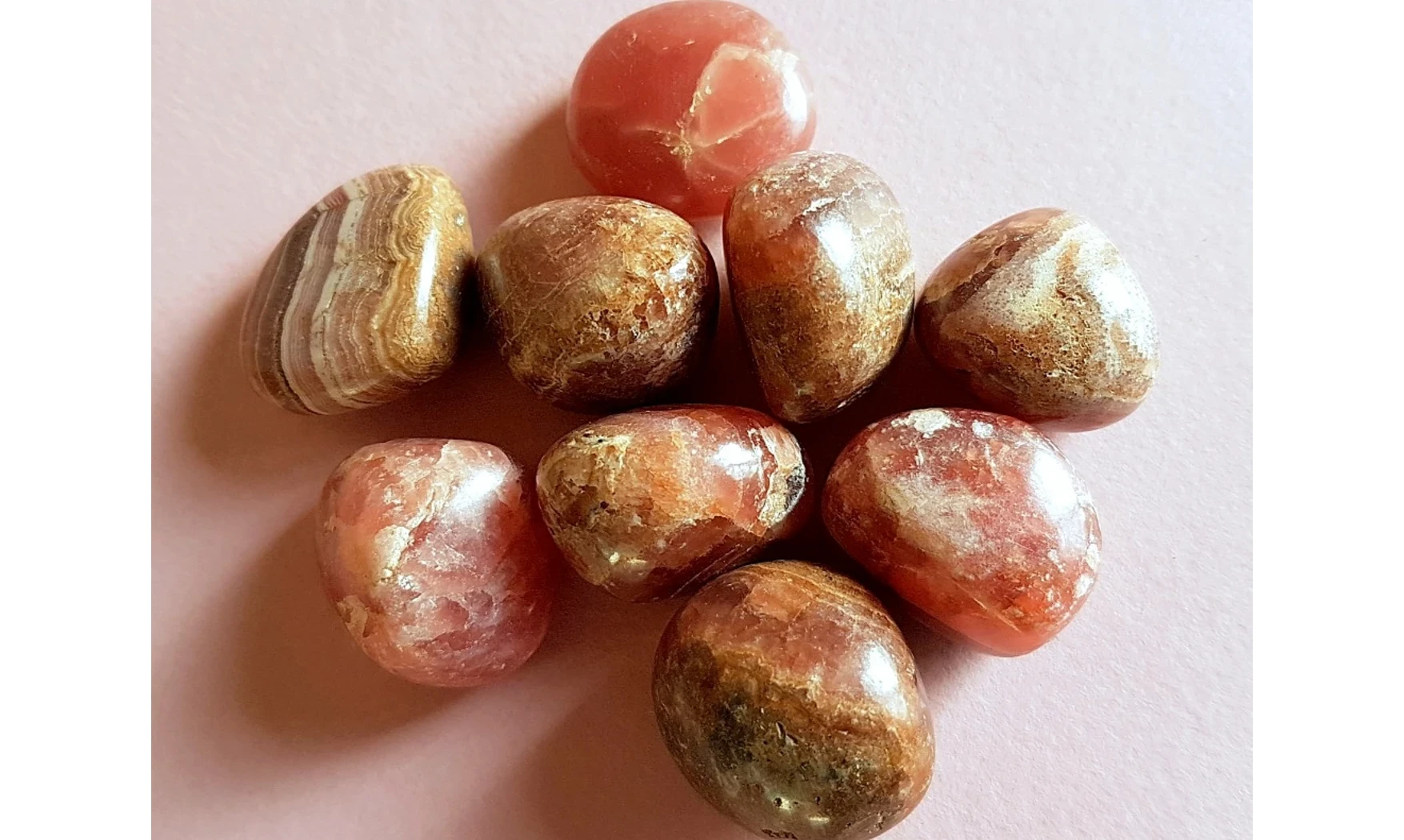 Rhodochrosite pierre roulée