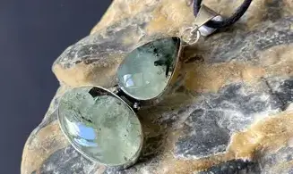 Préhnite pierre pendentif & Argent