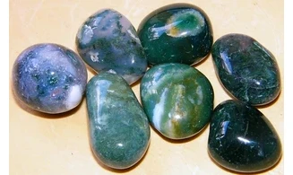 Green Moss Agate Tumbled Stone