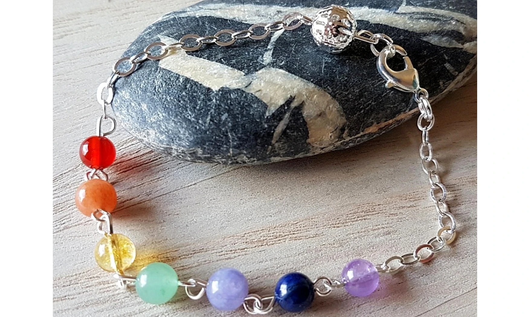 7 Chakras Chaine Bracelet pierres