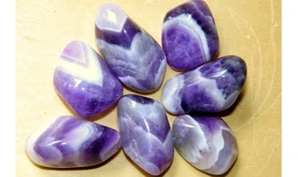 Amethyst Banded Tumbled Stone