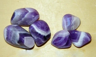 Amethyst Banded Tumbled Stone