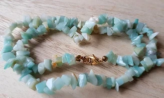 Amazonite pierres Baroques collier