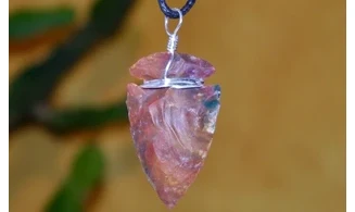 Jaspe rouge Arrowhead pierre pendentif