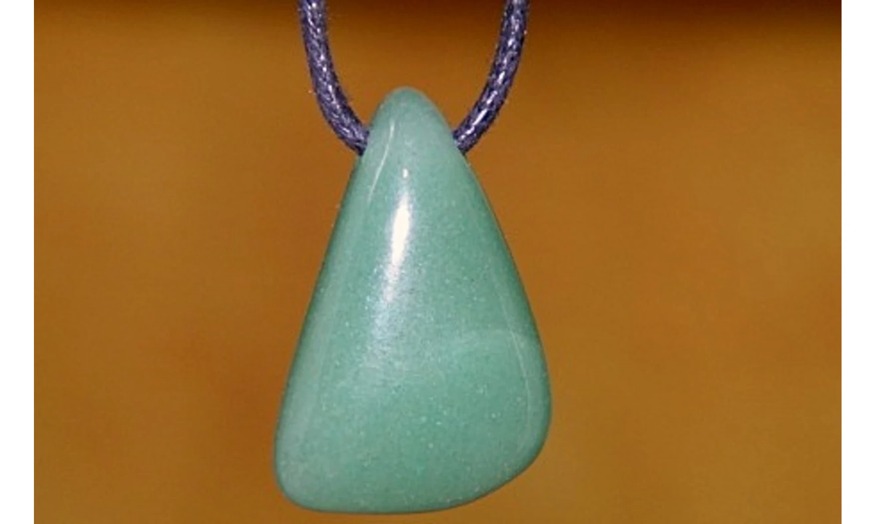 Green Aventurine stone drilled pendant