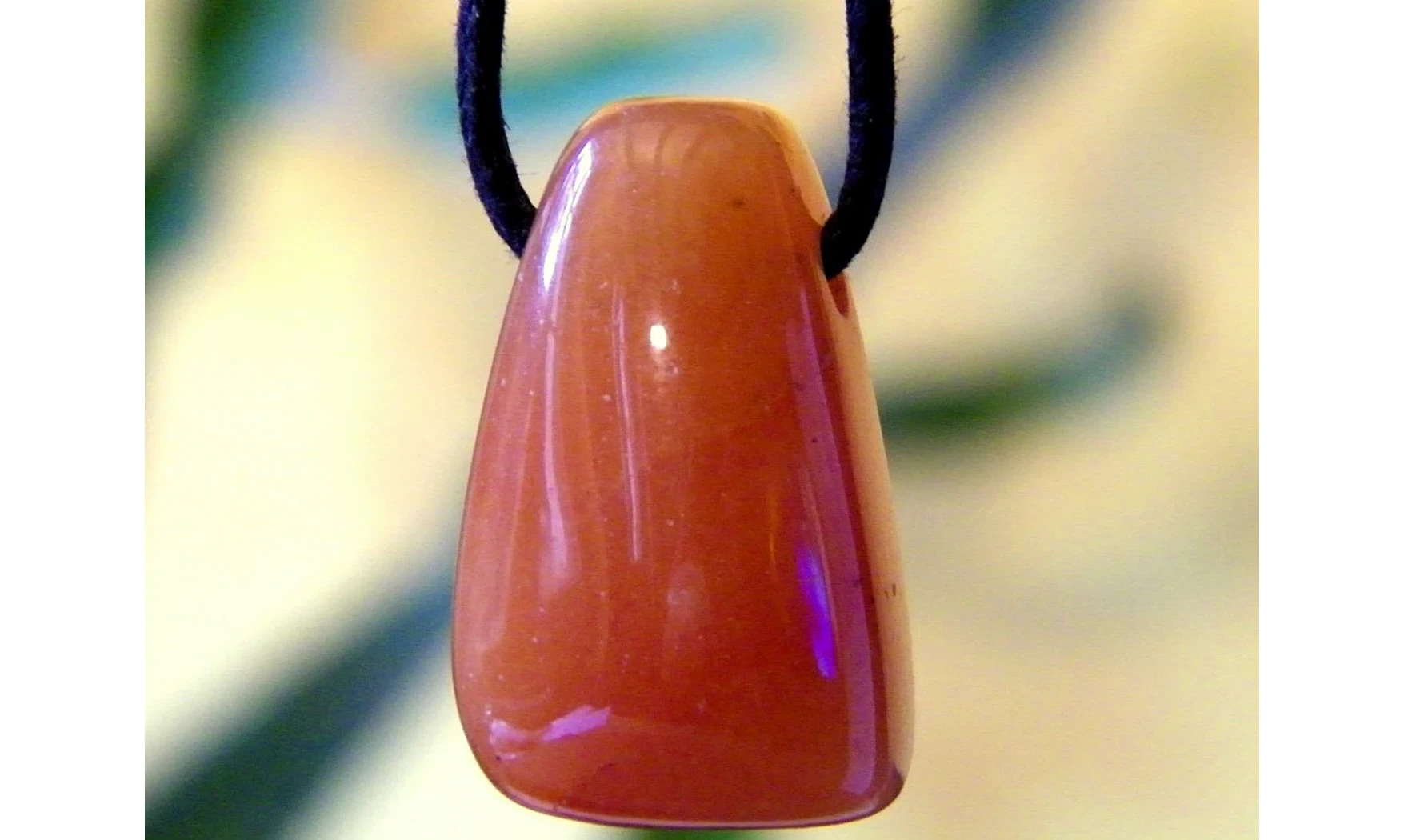 Cornaline pierre percée pendentif