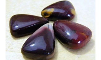 Mookaite Jasper stone drilled pendant