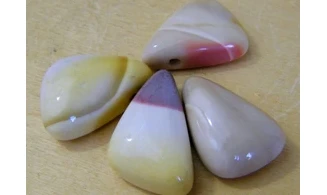 Jaspe Mokaite pierre percée pendentif