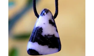 Zebra Jasper stone drilled pendant