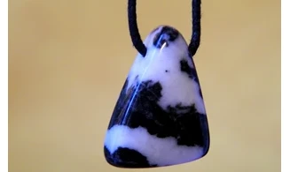 Zebra Jasper stone drilled pendant