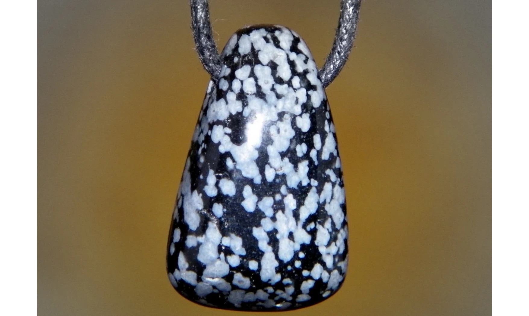 Obsidienne neige pierre percée pendentif