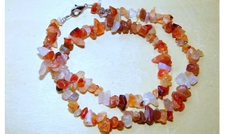 Cornaline pierres Baroques collier