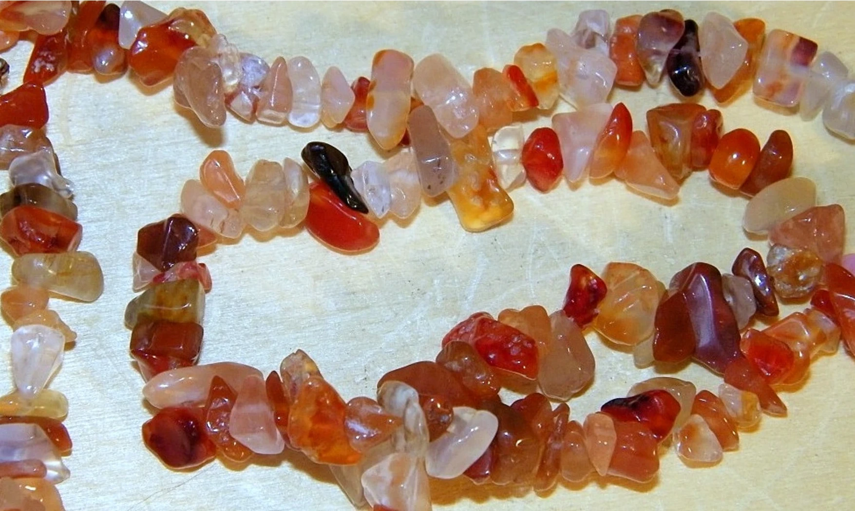 Cornaline pierres Baroques collier