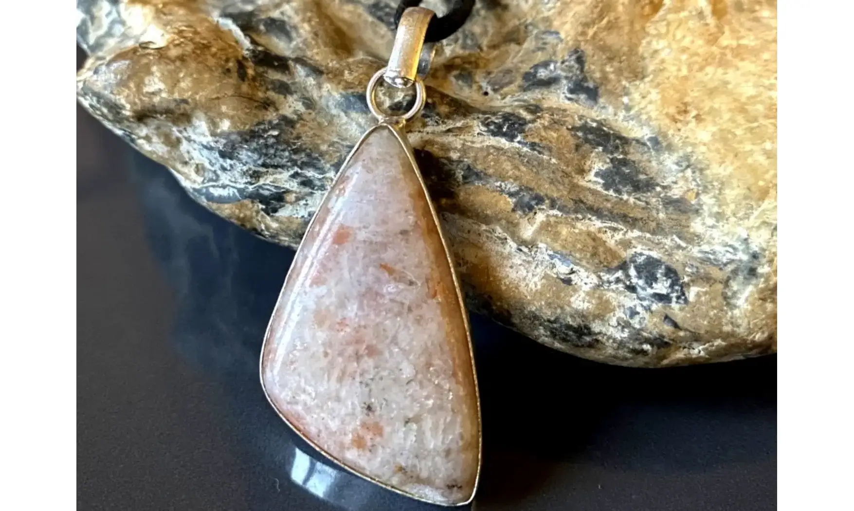 Pierre de Soleil pendentif & Argent