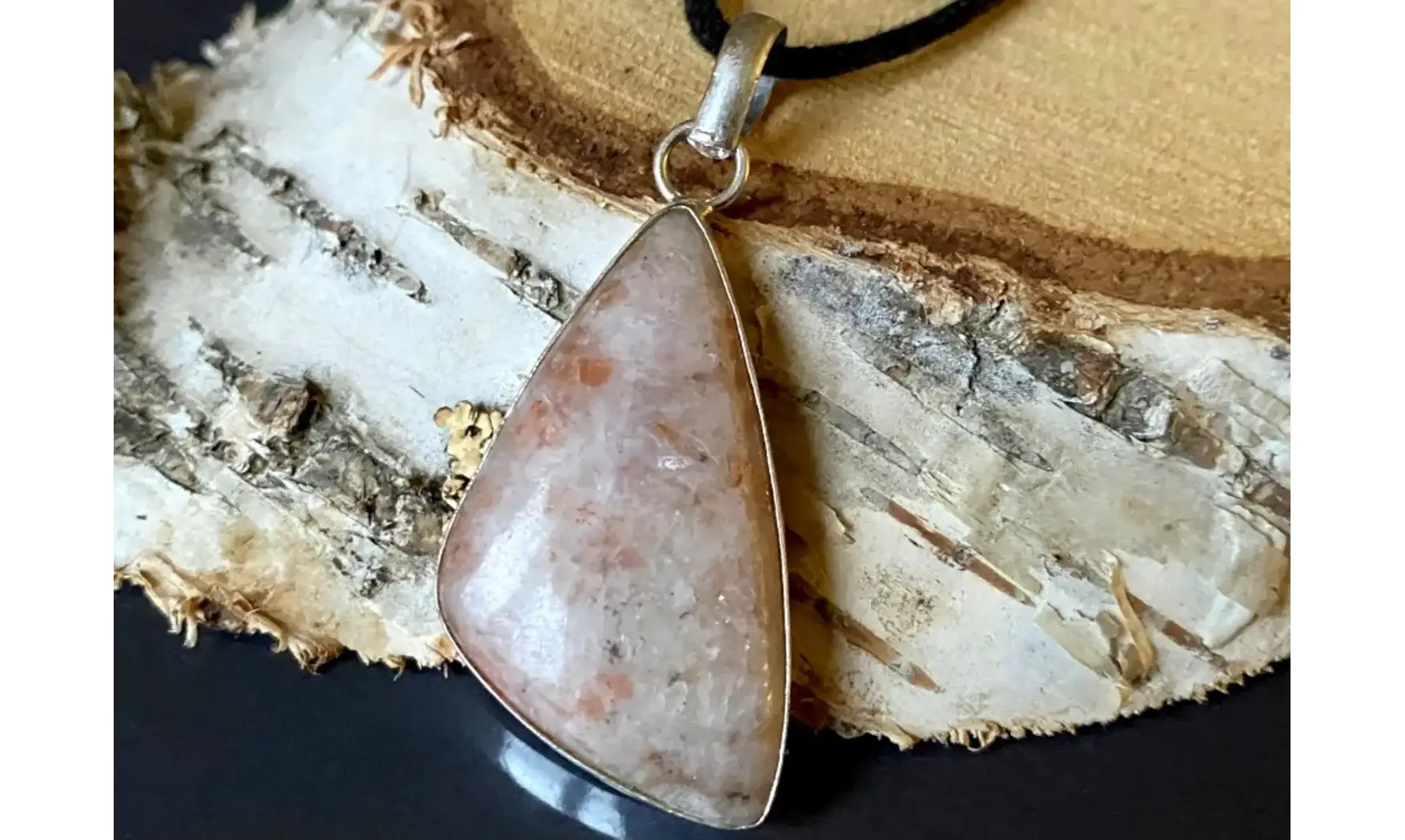 Pierre de Soleil pendentif & Argent