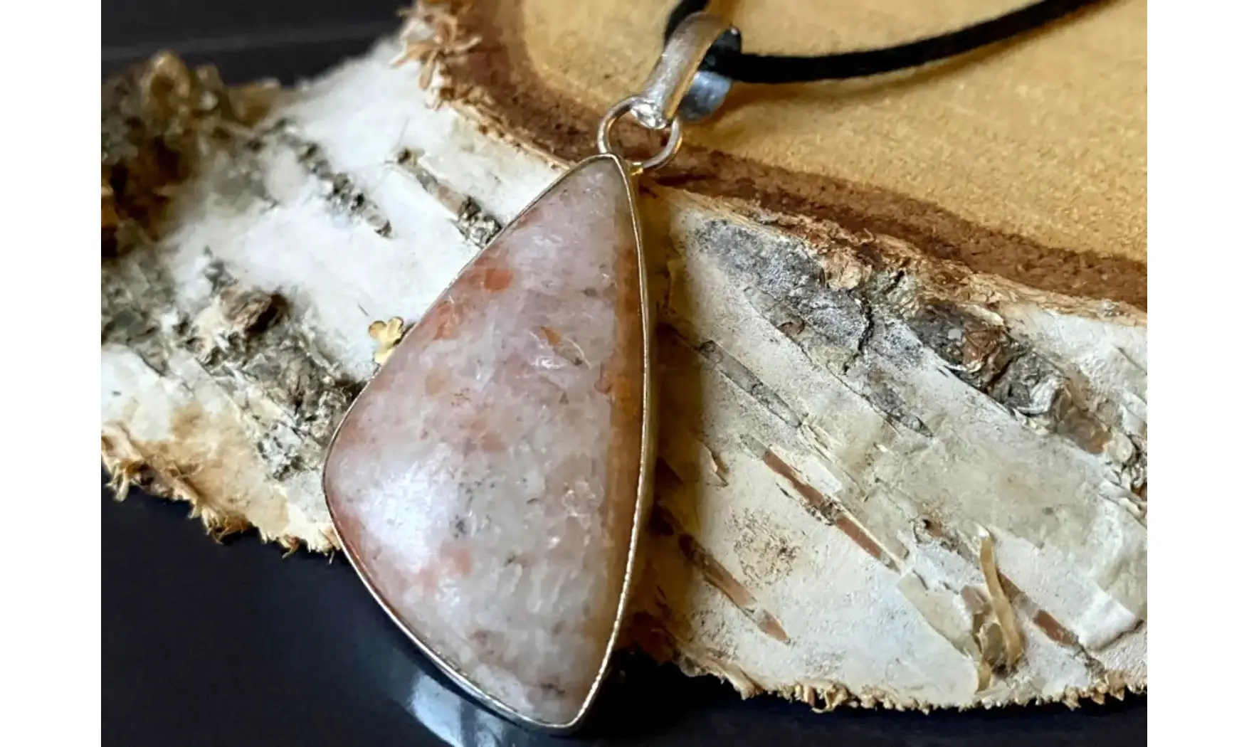 Pierre de Soleil pendentif & Argent