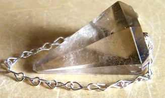 Smoky Quartz faceted cone pendulum