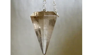 Quartz Fumé pierre pendule cône facetté