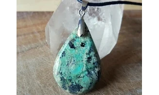 Turquoise Galet pierre pendentif