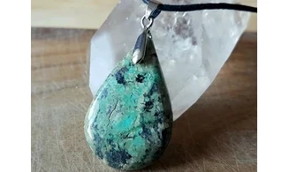 Turquoise Galet pierre pendentif