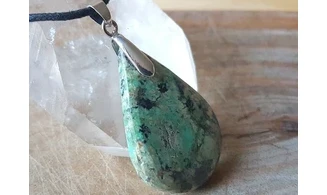 Turquoise Galet pierre pendentif