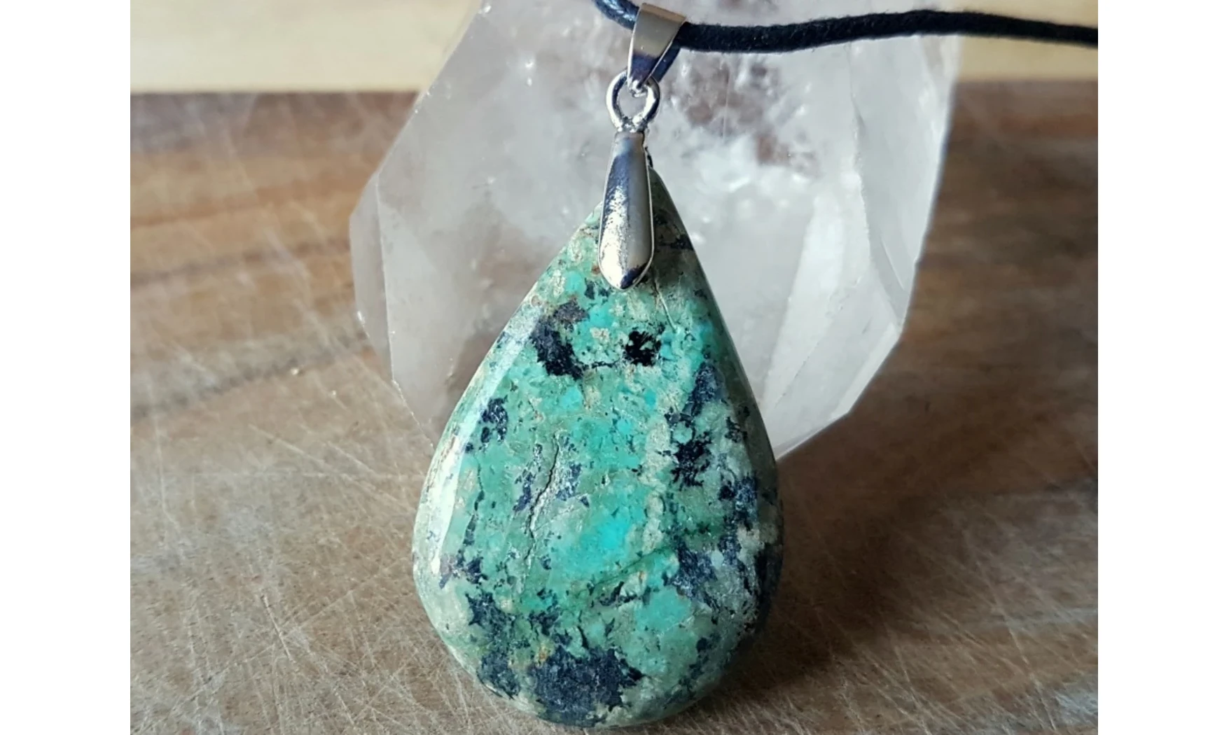 Turquoise Galet pierre pendentif