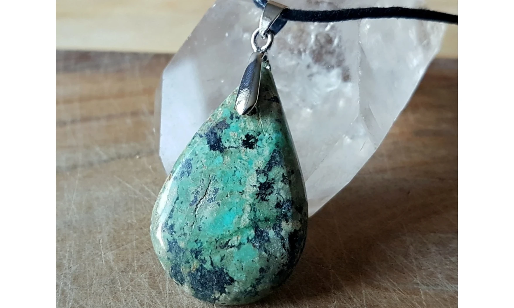 Turquoise Galet pierre pendentif