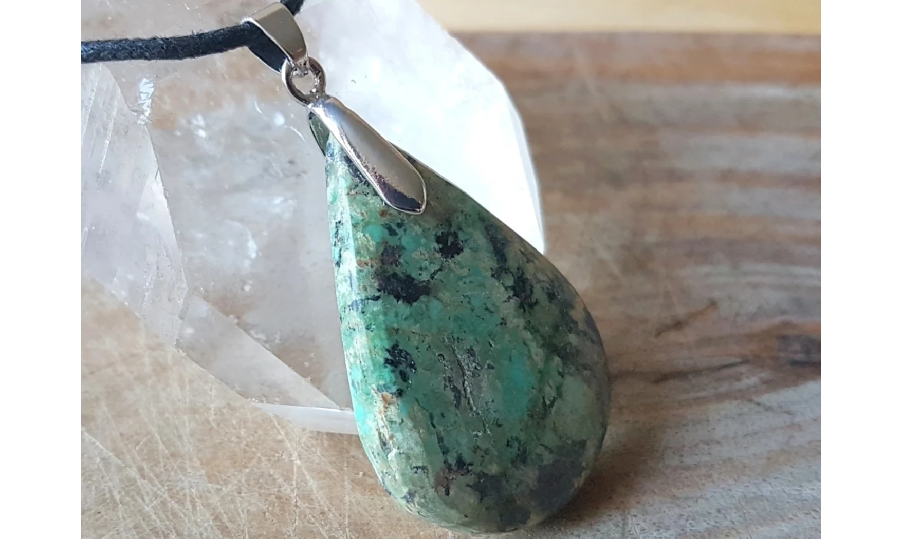 Turquoise Galet pierre pendentif