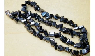 Hématite pierres Baroques collier