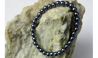 Hématite pierres Boules bracelet