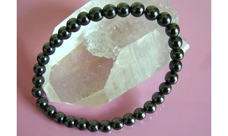 Hématite pierres Boules bracelet