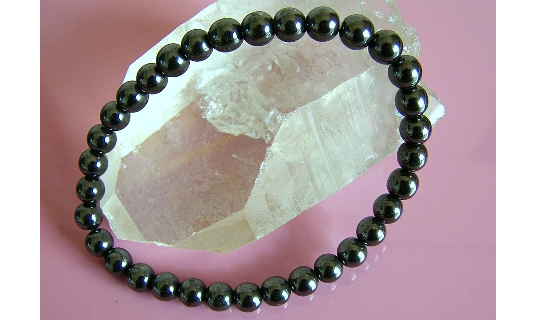 Hématite pierres Boules bracelet
