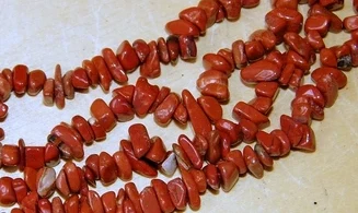 Jaspe Rouge pierres Baroques collier
