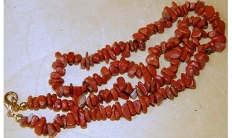 Jaspe Rouge pierres Baroques collier
