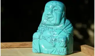 Blue Howlite Buddha Stone