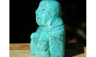 Blue Howlite Buddha Stone