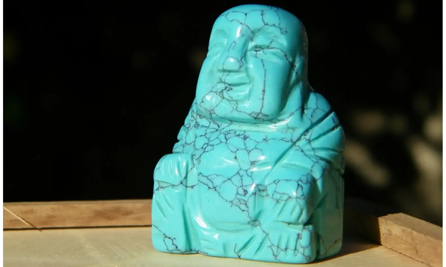 Blue Howlite Buddha Stone