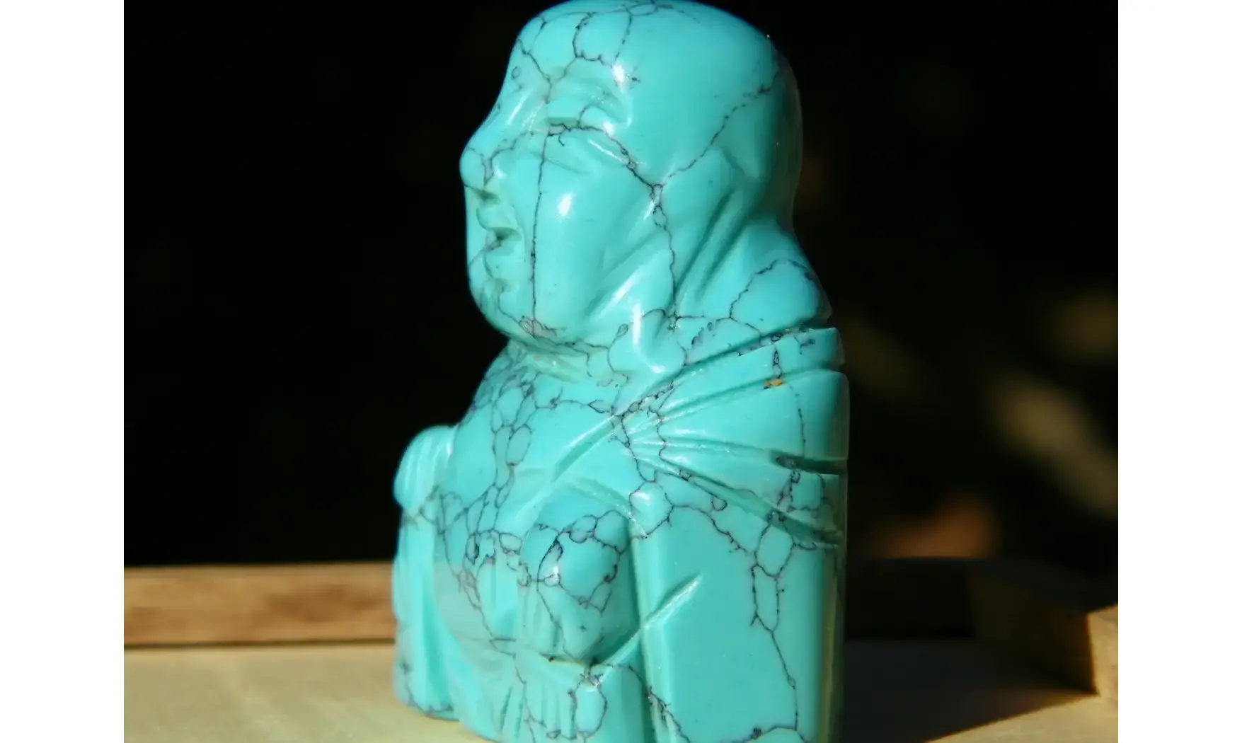 Blue Howlite Buddha Stone