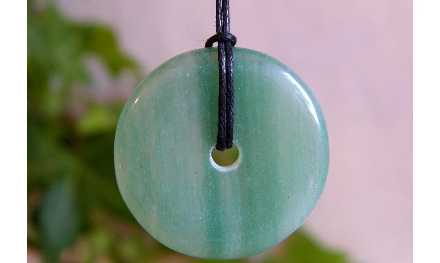 Aventurine Verte Donuts pierre pendentif