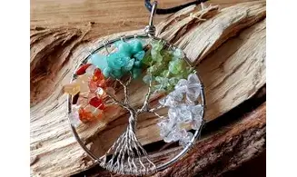 Arbre de Vie 4 Saisons pendentif pierres