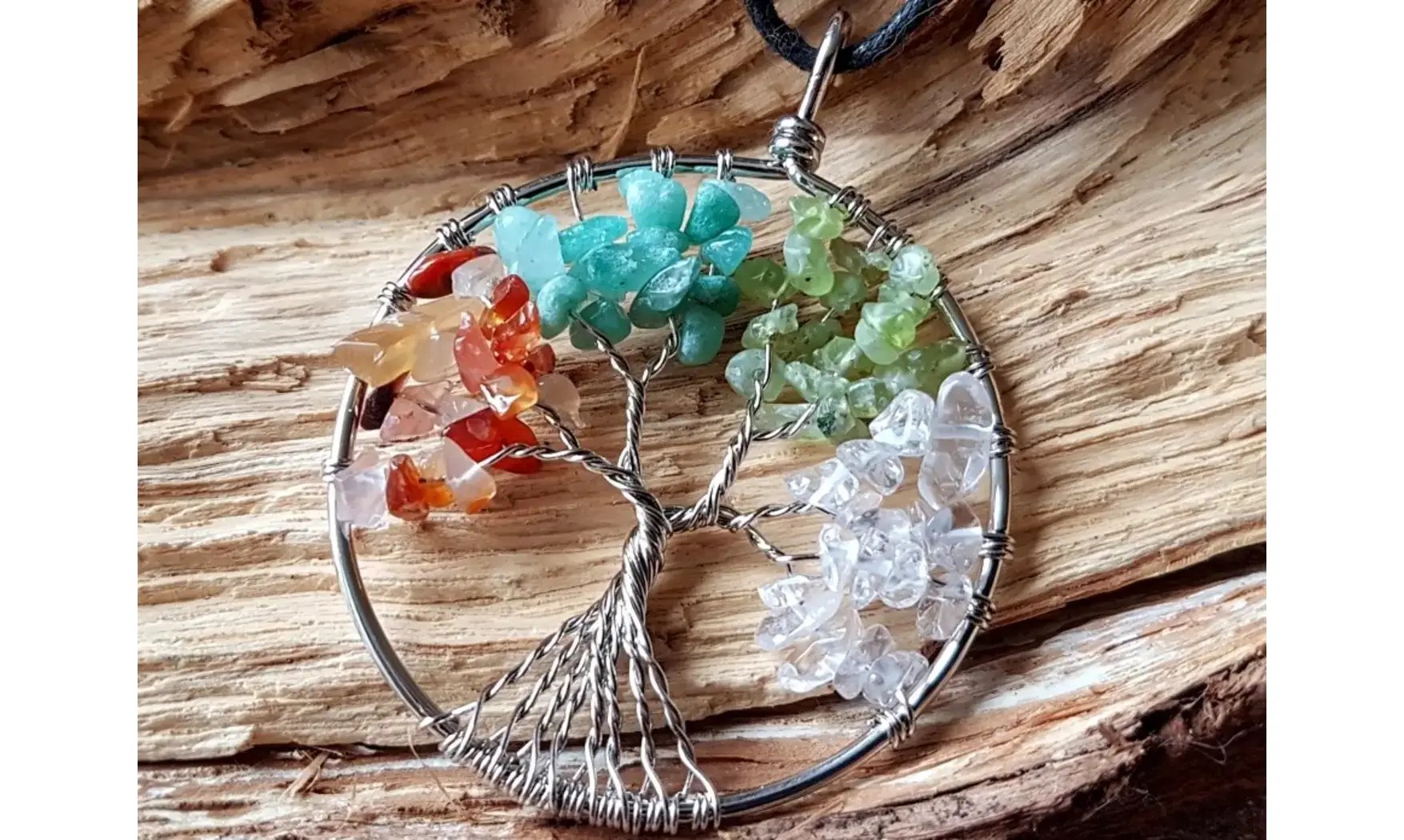 Arbre de Vie 4 Saisons pendentif pierres