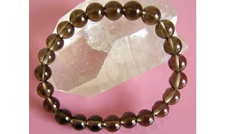 Smoky Quartz Round beads bracelet