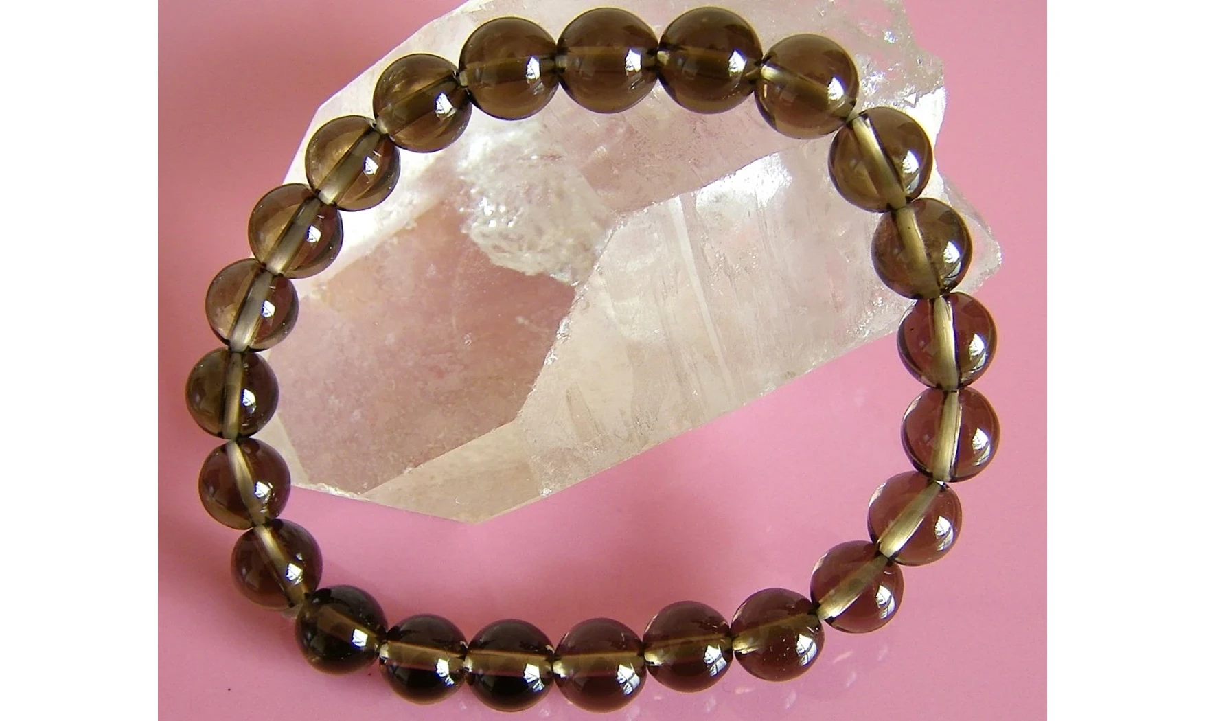Quartz Fumé pierres Boules bracelet