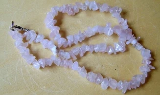 Quartz Rose pierres Baroques collier